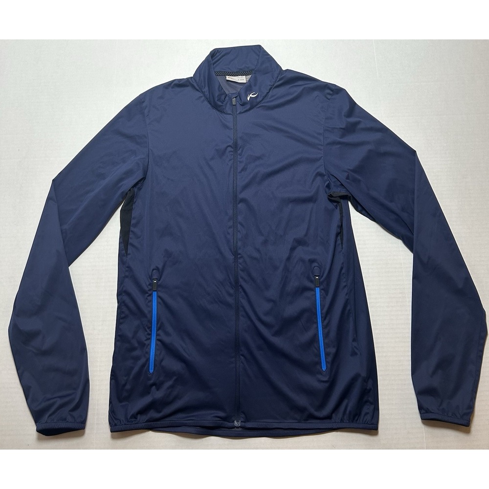 KJUS Dorian Mens Golf Jacket 52 L Large Blue Full Zip Lightweight Windbreaker